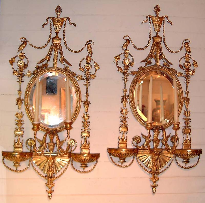Mirrors, history reflected 1482 fine english adams style gilt wood mirrors 2